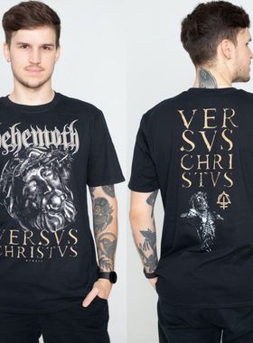 Behemoth巨兽乐队Versvs Christvs波兰黑金属周边进口短袖T恤