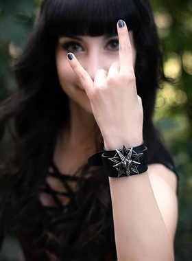 ALCHEMY五芒星朋克风真皮手镯