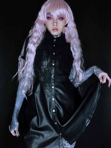 KILLSTAR暗黑哥特网纱打底连衣裙