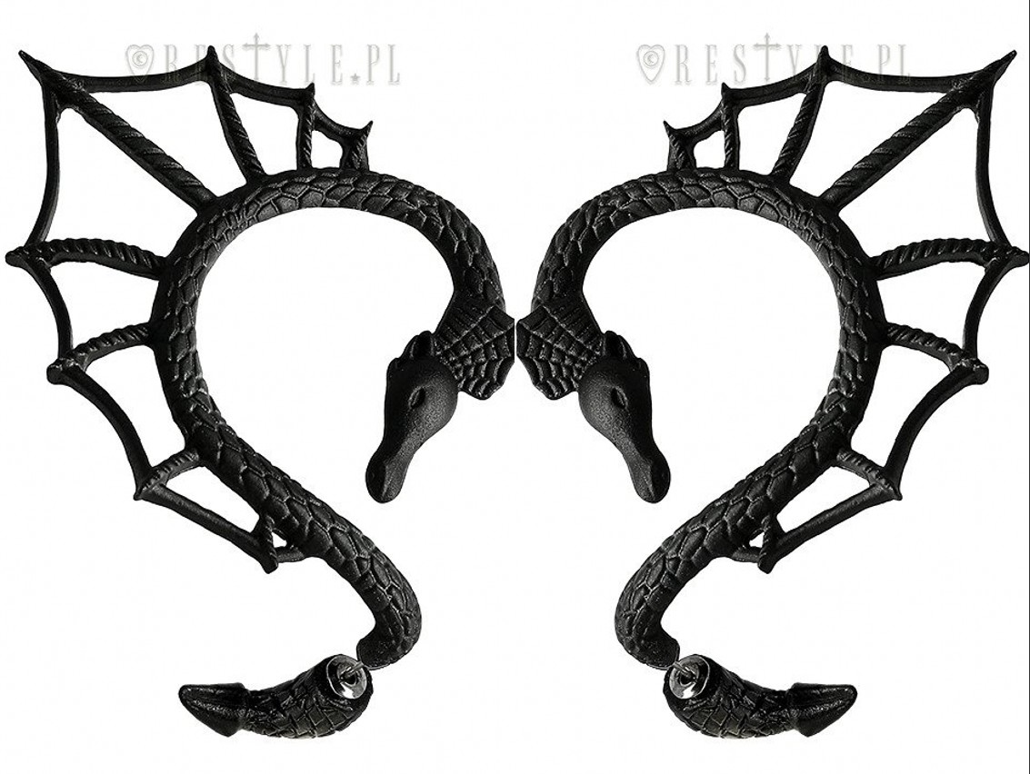 RESYTLE暗黑哥特黑龙绕耳耳环