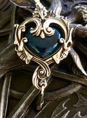 Alchemy Gothic P792 Affaire du Coeur隐晦之心哥特骷髅项链复古