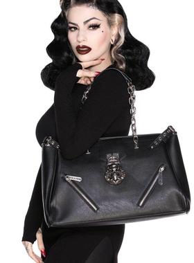 KILLSTAR哥特Release Me地狱大门栓骷髅拉链链条大手提公文包