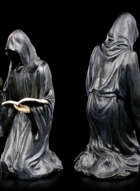 NS Final Sermon哥特修道士死神家居摆件树脂烛台