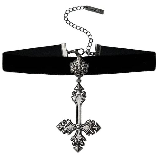 KILLSTAR暗黑哥特亚文化Crossed Fates十字架复古吸血鬼丝绒颈带