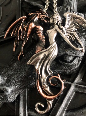 英国A牌正品哥特死神美女项坠