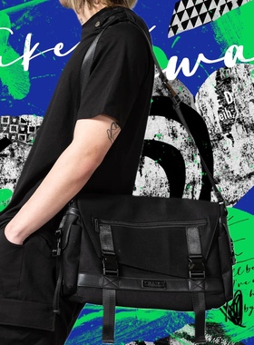 KILLSTAR暗黑哥特亚文化CHROMER素板原宿街风摇滚朋克帆布邮差包