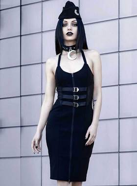 KILLSTAR暗黑哥特Modulate复古吸血鬼军团亚文化修身吊带连衣裙