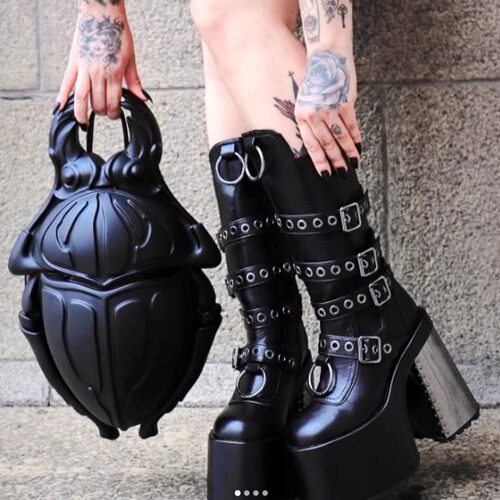 KILLSTAR暗黑哥特亚文化Amulet圣甲虫视觉系立体造型潮酷双肩包