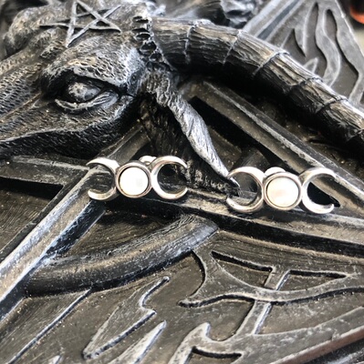 英国A牌三相女神哥特暗黑耳钉