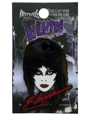 现货KREEPSVILLE 666暗黑哥特怪诞ELVIRA 80'S复古艾薇拉胸针别针
