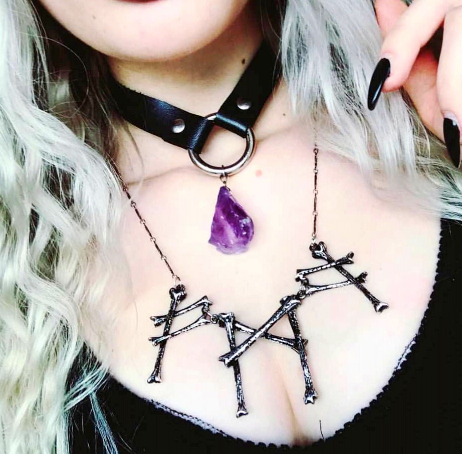 restyle哥特暗黑朋克骨头项链