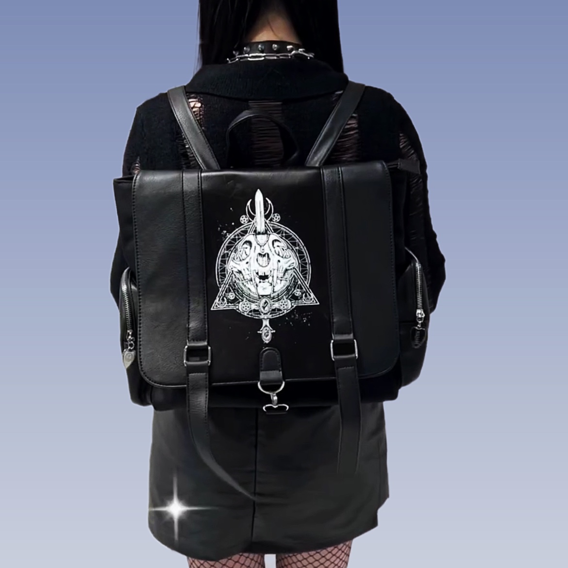 RESTYLE暗黑哥特亚文化邮差包
