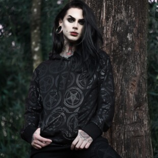 KILLSTAR暗黑哥特Incubus巴风特朋克摇滚重金属五芒星帽衫卫衣