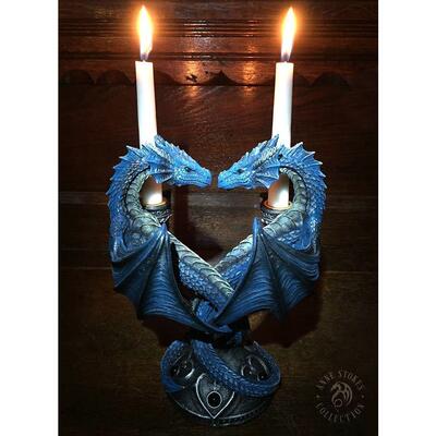 中世纪幻想哥特飞龙树脂烛台