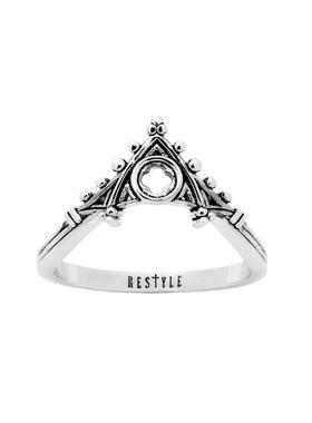 东欧RESTYLE暗黑哥特亚文化SALVATION复古宫廷法式三角救赎戒指环