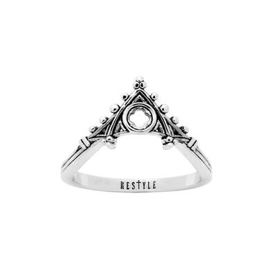 东欧RESTYLE暗黑哥特亚文化SALVATION复古宫廷法式三角救赎戒指环