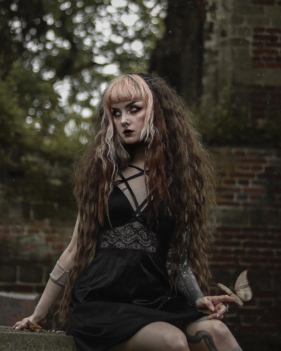 Killstar暗黑哥特亚文化FIEND SLIP五芒星蕾丝吊带连衣裙