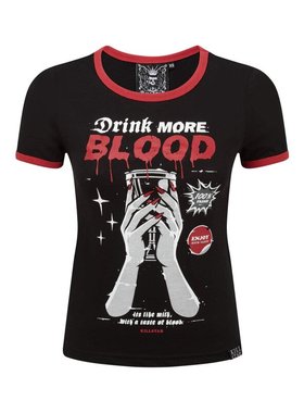 KILLSTAR暗黑哥特Drink More吸血鬼复古印花视觉系短袖T恤