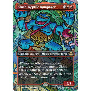 TMT 208狂暴敌手坏蛋龟Slash, Reptile Rampager万智牌 闪 R 异画