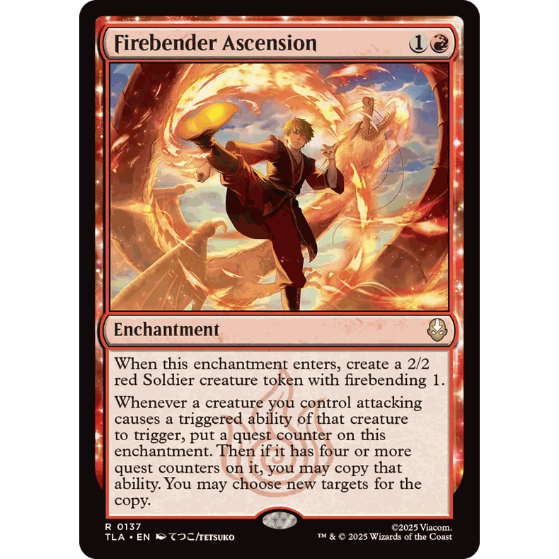 TLA 137 振火神通腾扬  Firebender Ascension  万智牌 闪 R