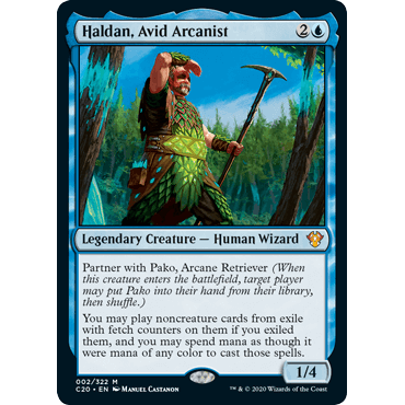 C20 2 热切奥术师哈丹 Haldan, Avid Arcanist 万智牌 闪 M