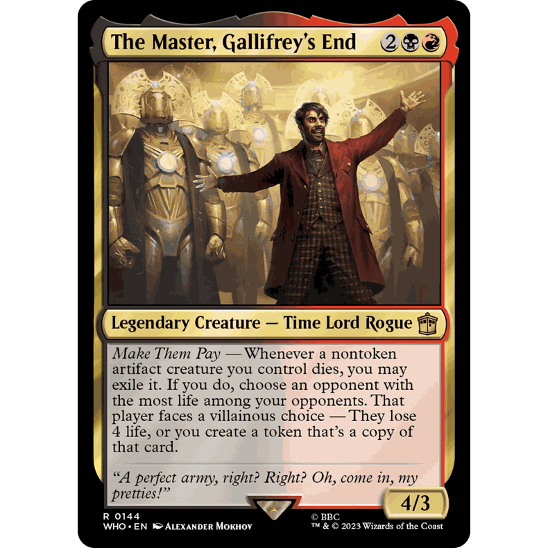 WHO 144/749 加里弗雷终焉法师 The Master, Gal 万智牌 R 潮涌闪