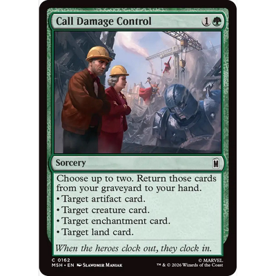MSH 162 呼叫损害控制组 Call Damage Control 万智牌 闪 C