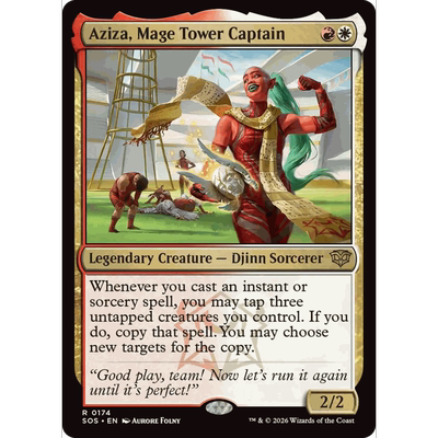 SOS 174斗法塔队长亚琦萨Aziza, Mage Tower Captain万智牌 闪 R
