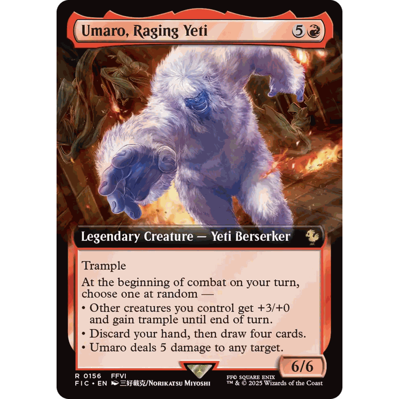 FIC 156 狂怒雪人乌玛罗 Umaro, Raging Yeti  万智牌 闪 R 扩画