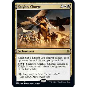 ELD 328 骑士冲锋 Knights' Charge 万智牌 闪 R