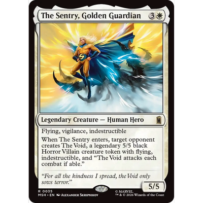 MSH 35 黄金守护者哨兵 The Sentry,Golden Guardian 万智牌 闪 R