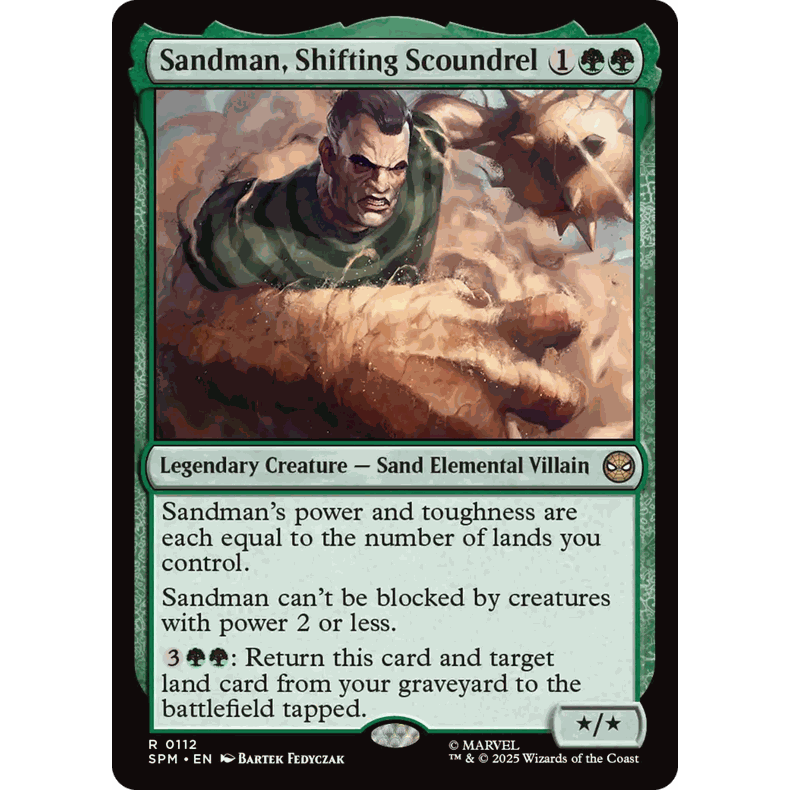 SPM 112 多变恶棍沙人 Sandman, Shifting Scoundrel 万智牌 闪 R