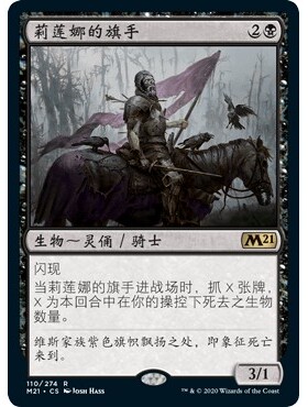 M21 110 莉莲娜的旗手 Liliana's Standard Bearer 万智牌 闪 R