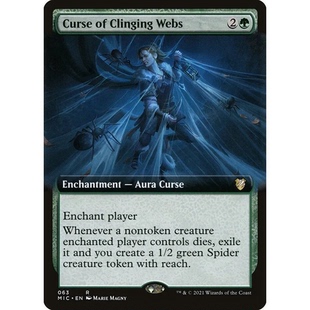 MIC 63 缠身蛛网诅咒 Curse of Clinging Webs  万智牌 闪 R 扩画