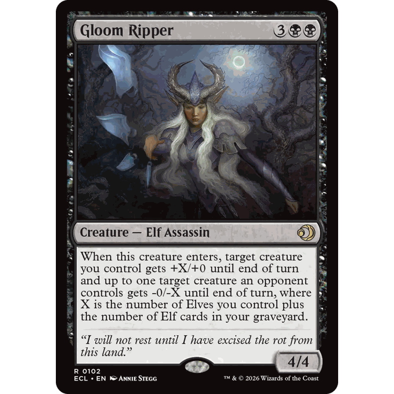 ECL 102 幽暗夺魂客 Gloom Ripper 万智牌 闪 R