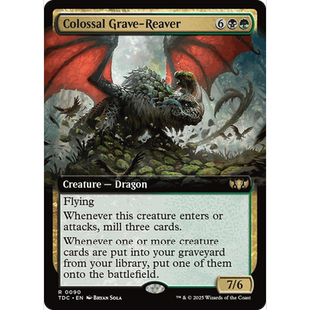TDC 90 裂坟庞巨龙 Colossal Grave-Reaver 万智牌 闪 R 扩画