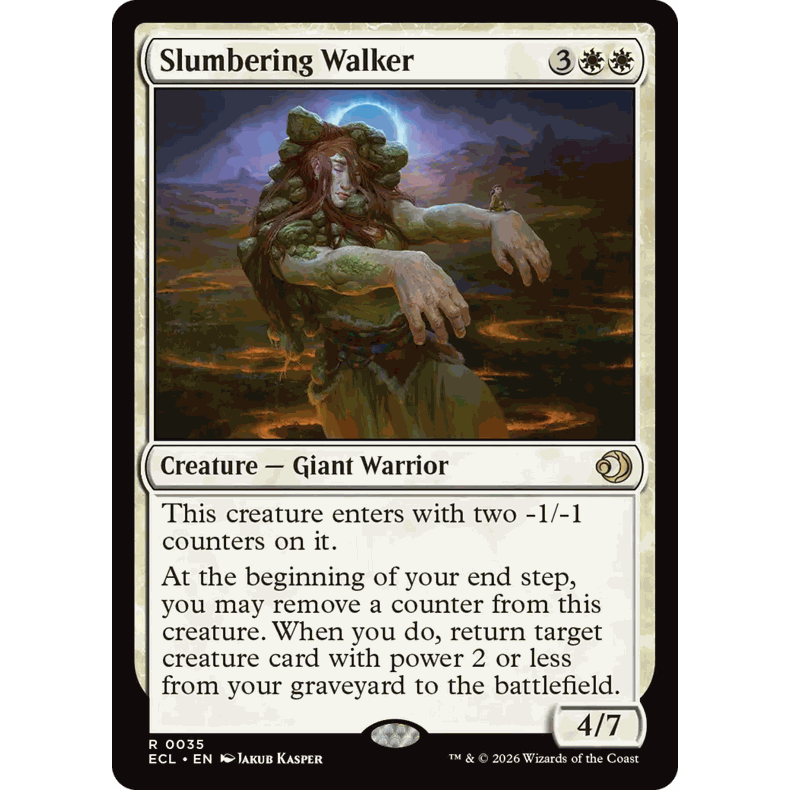 ECL 35 沉眠行者 Slumbering Walker  万智牌 闪 R