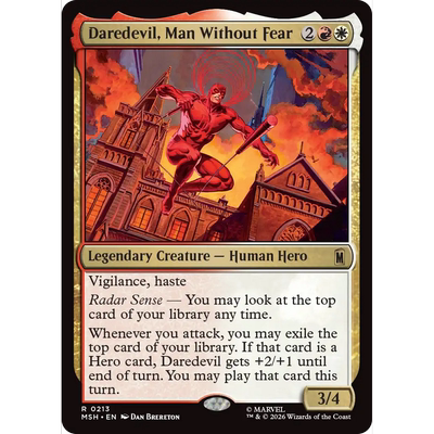 MSH 213 无惧侠客夜魔侠Daredevil,Man Without Fear 万智牌 闪 R