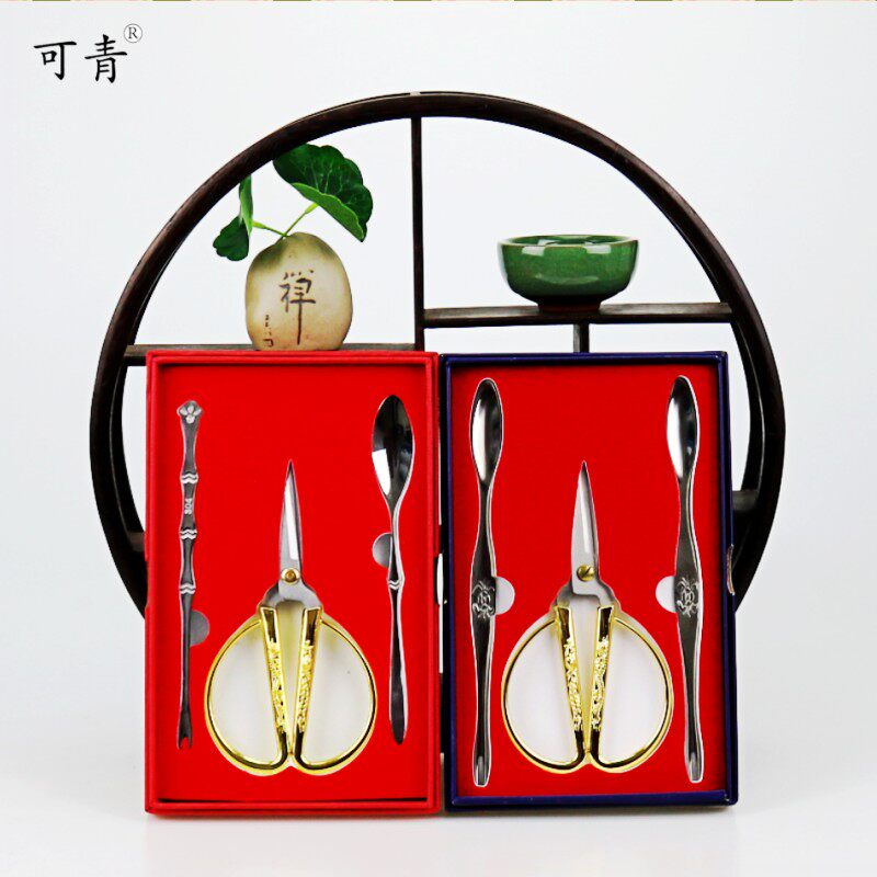 可青品蟹工具三件套礼盒装大闸蟹专用不锈钢吃螃蟹八件套工具蟹剪
