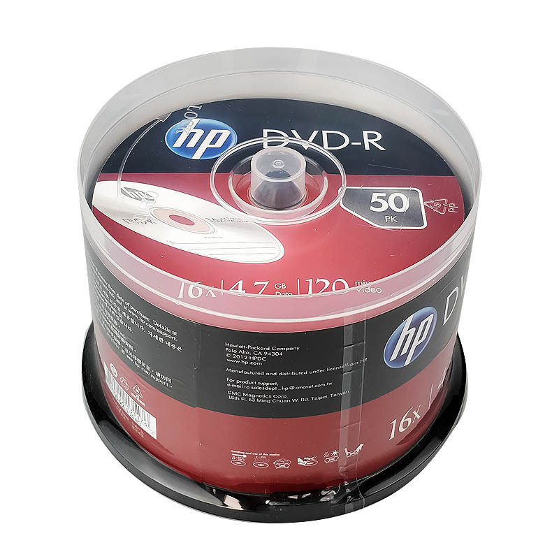 HP/惠普 DVD+-R空白刻录光盘 16X 4.7G DVD-R/+R 50片装原装正品