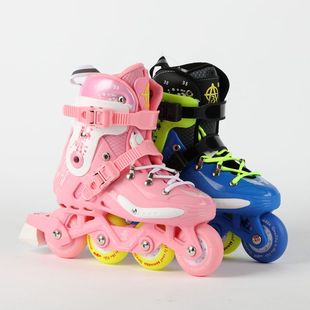 教练推荐 雄风克鲁比矛与盾儿童溜冰鞋 俱乐部培训用直排轮一体鞋 身