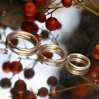 身境饰物||云华||拉丝耳圈 基础款圆环银耳扣 原创设计 925银