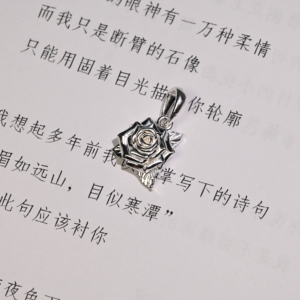身境饰物‖野蔷薇‖原创设计 纯银玫瑰吊坠 你像每一朵花一样