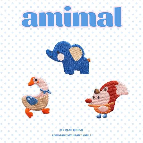 卡通小象衣服补丁贴自粘免缝