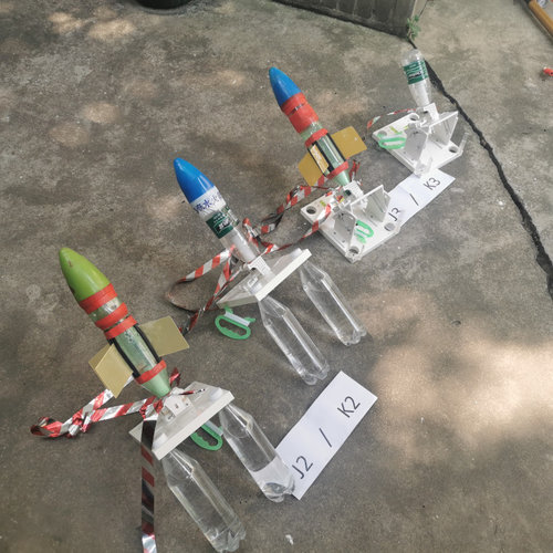 洛奇水火箭j3制作科技模型玩具
