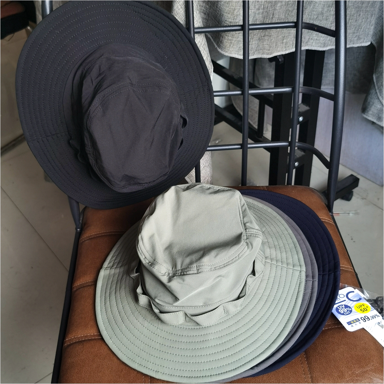 速干面料透气好品质户外休闲百搭渔夫帽盆帽遮阳帽大帽檐防晒帽P3