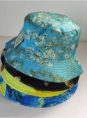 高品质名画系列梵g男女街头百搭休闲棒遮阳帽盆帽渔夫帽T31