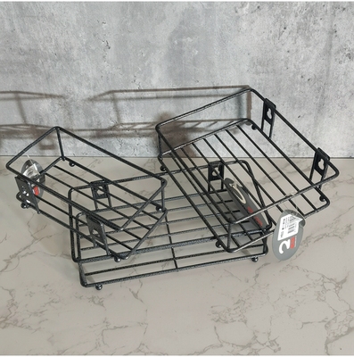 北欧风简约铁艺收纳筐收纳篮零食金属置物篮可挂墙壁式置物架I53