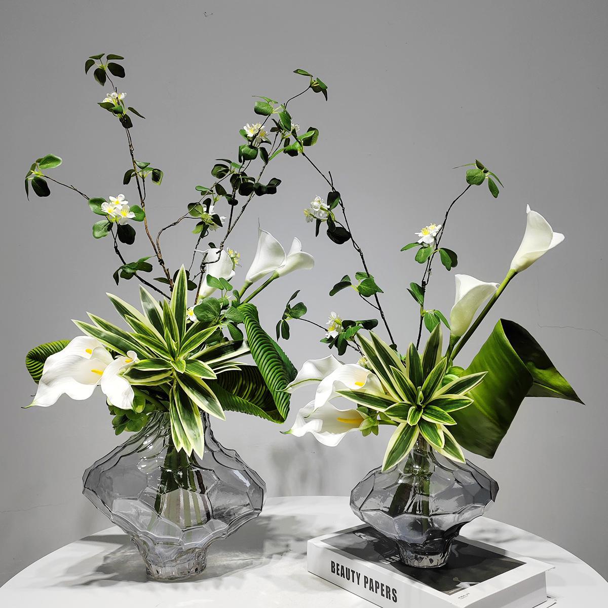 现代轻奢仿真花艺桌面摆件北欧客厅餐厅假花绿植摆设蝴蝶兰装饰品