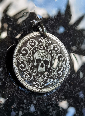 时尚骷髅头钛合金吊坠定制